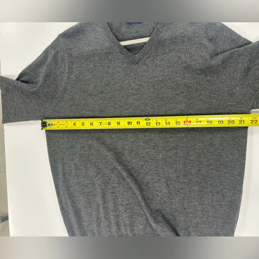 Luxury Knit Granola Indie Grunge Gray Cashmere blend V-Neck Sweater Lightweight